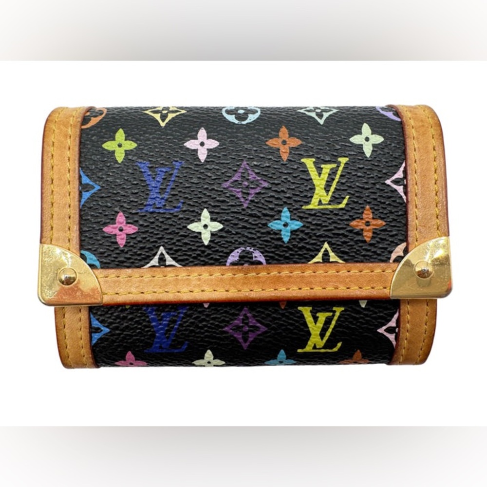 LOUIS VUITTON Portomone Plastic Coin Case Noir - VINTAGE